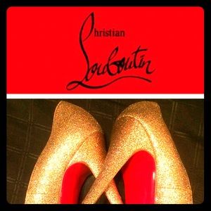 💯 AUTHENTIC Christian Louboutins GLITTER 👠 PUMPS